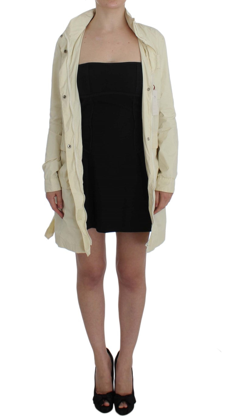 PAROSH Beige weatherproof trench coat coat